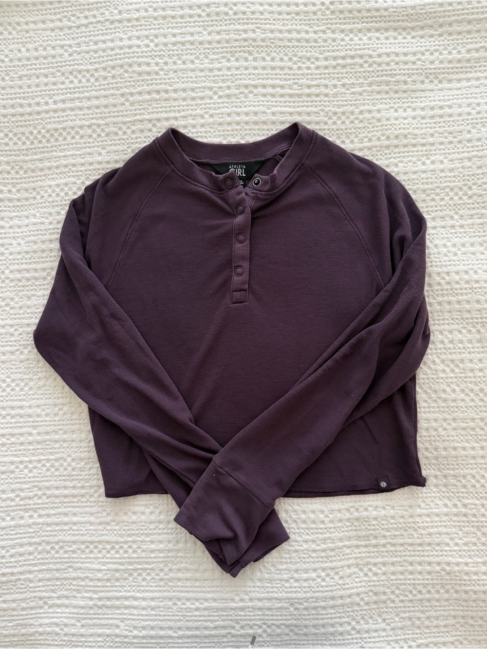 Athleta Button-Front Long Sleeve Top